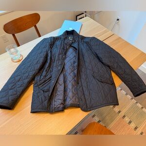 Black quilted Barbour jacket. Xxl
